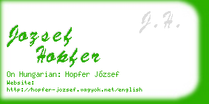 jozsef hopfer business card