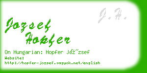 jozsef hopfer business card